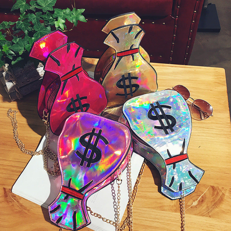 "Money Bag" Laser Embroidered Purse