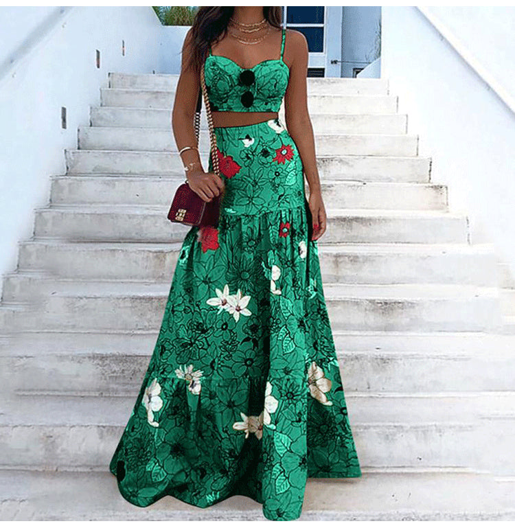 "Around The World" Floral Womens Two Piece Set