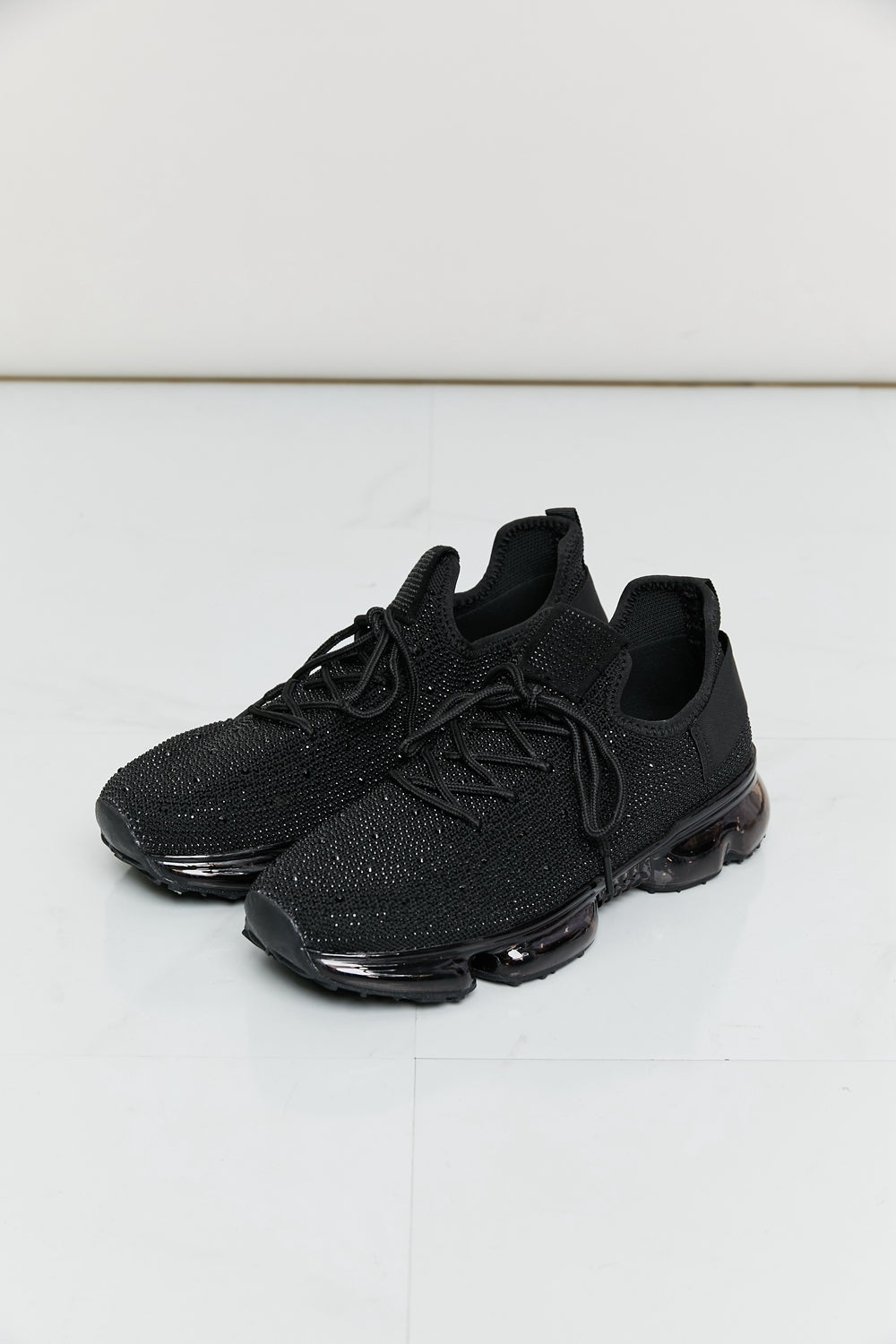 Forever Link Sports Lovers Rhinestone Lace-Up Sneakers