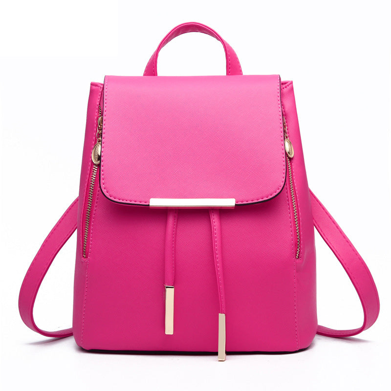 Womens Leather Fashionista Fashion Backpack Purse