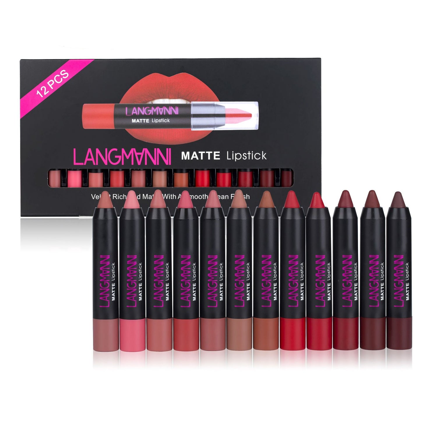 12 Matte Lipstick Set