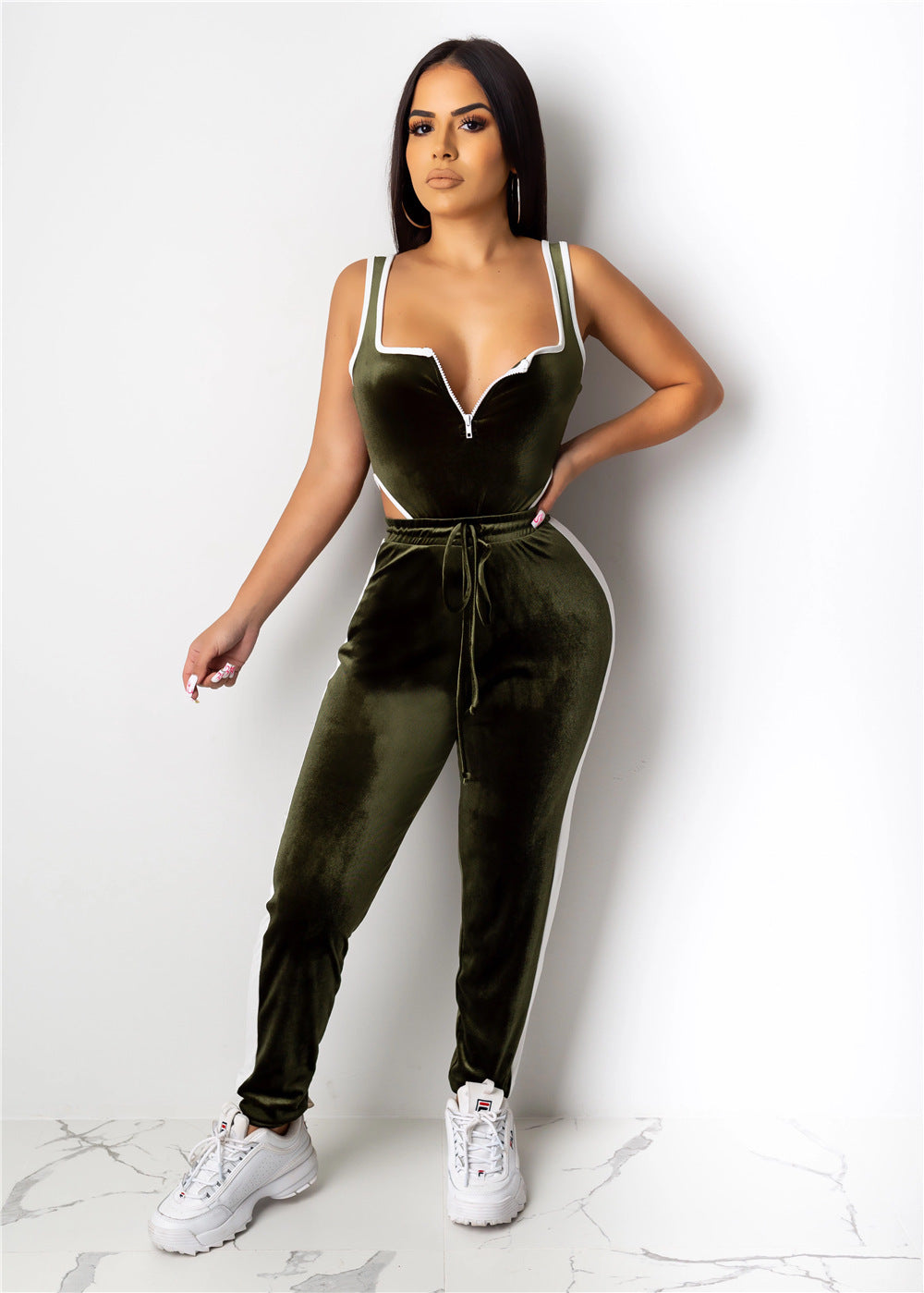 Women's Crop Top Sportswear Jumpsuit