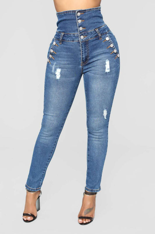 Women High Waist Denim Jeans