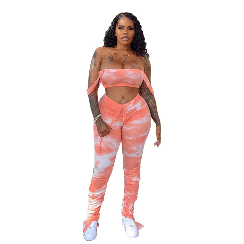 Women's Printed Multicolored Top & Bottom Set
