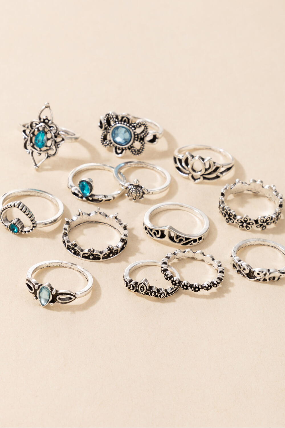 13-Piece Zinc Alloy Ring Set