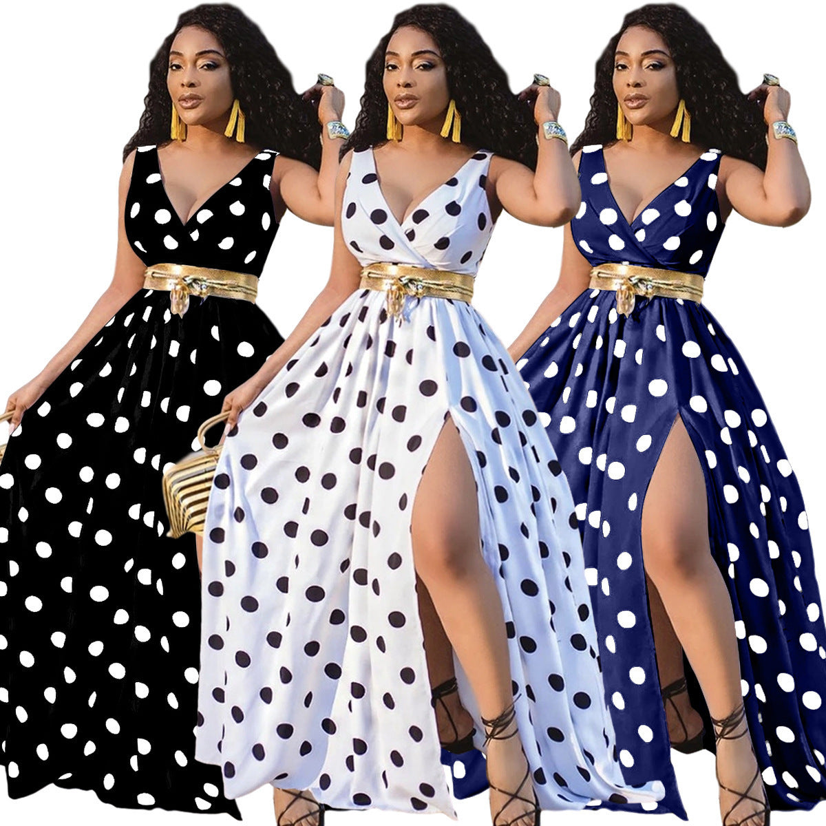 Women's Polka Dot Sexy Flare Dress