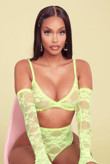 Women's Green Three Piece Lingerie