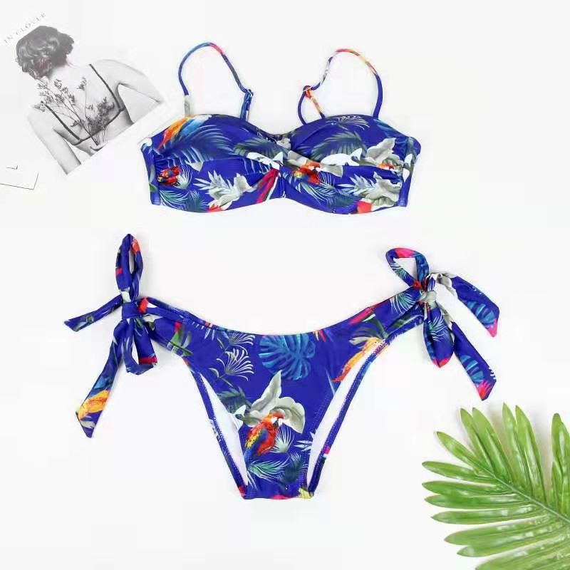 Botanical Print Sexy Two-Piece Set Swimsuit