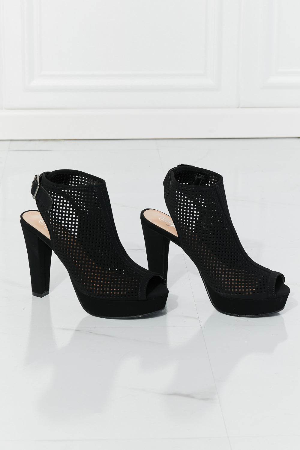 Forever Link Stand Tall Cutout Peep-Toe Heels