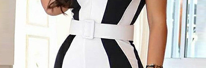 Sexy Black and White Jumpsuit