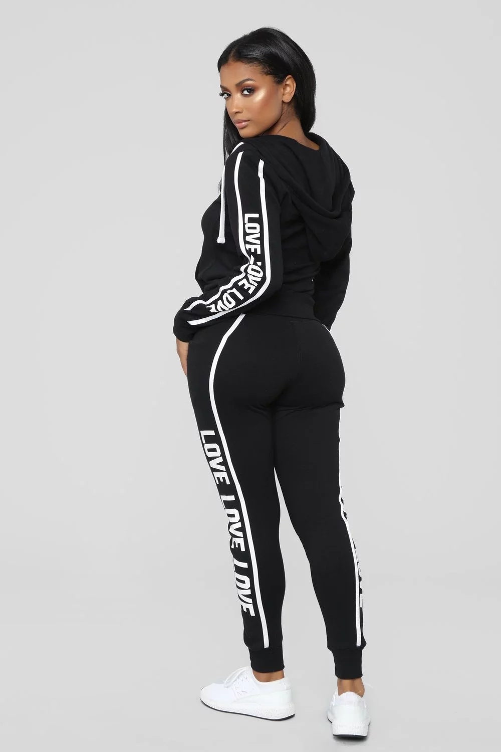 "Love Love Love" Women Long Sleeve Two Piece Set
