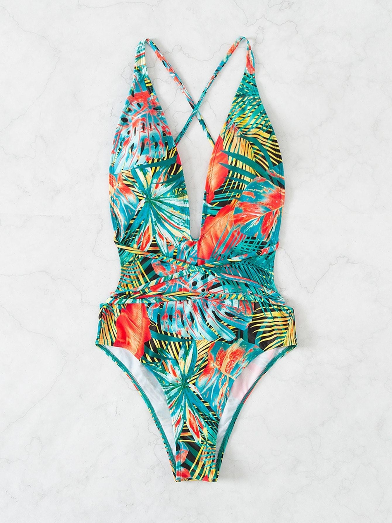 Under The Sun Tropical Print One-Piece Swimsuit