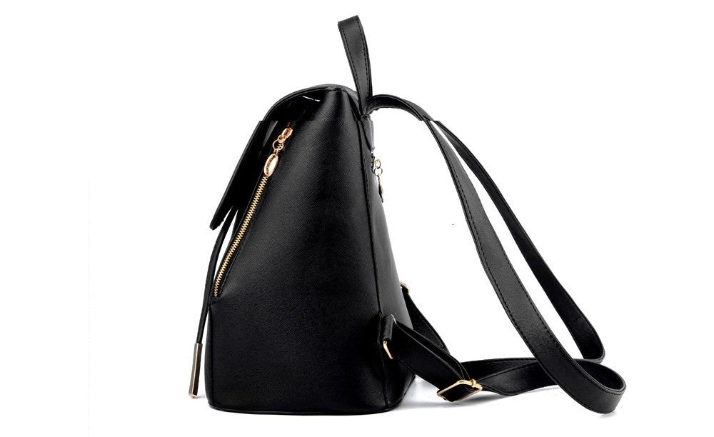 Womens Leather Fashionista Fashion Backpack Purse