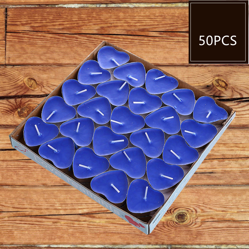"Heart Tealight Candles 50 Piece Set"