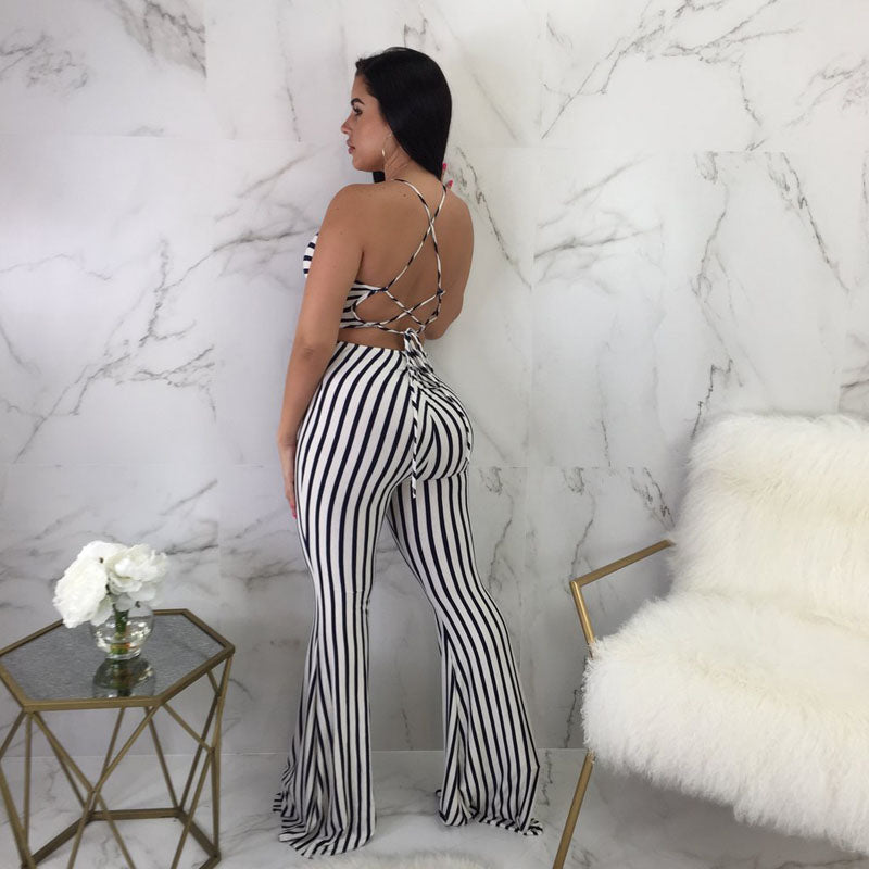 Women Striped Slim Fit Jumpsuit