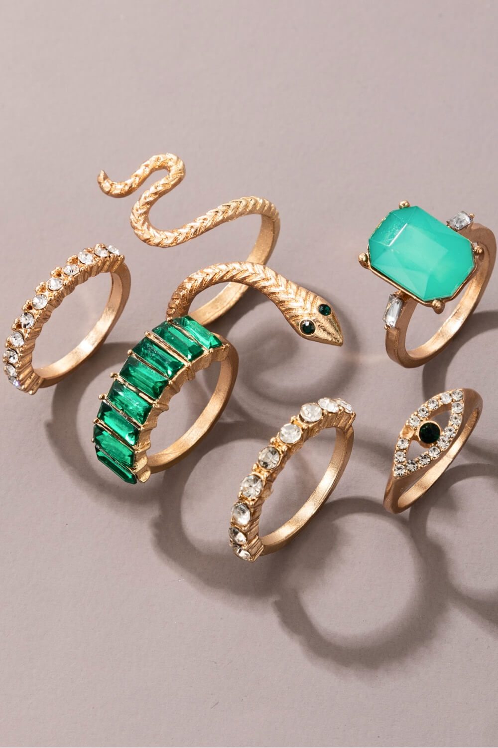 Modern 6-Piece Ring Set