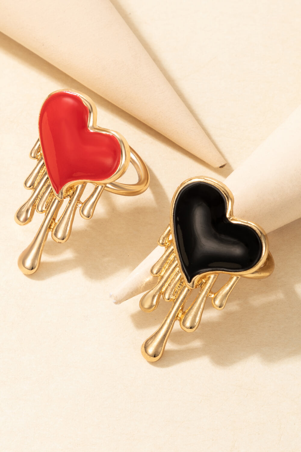 2-Piece Heart-Shape Ring Set