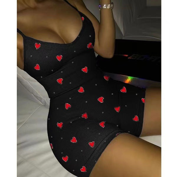 "Hearts Are Forever" Sexy Romper