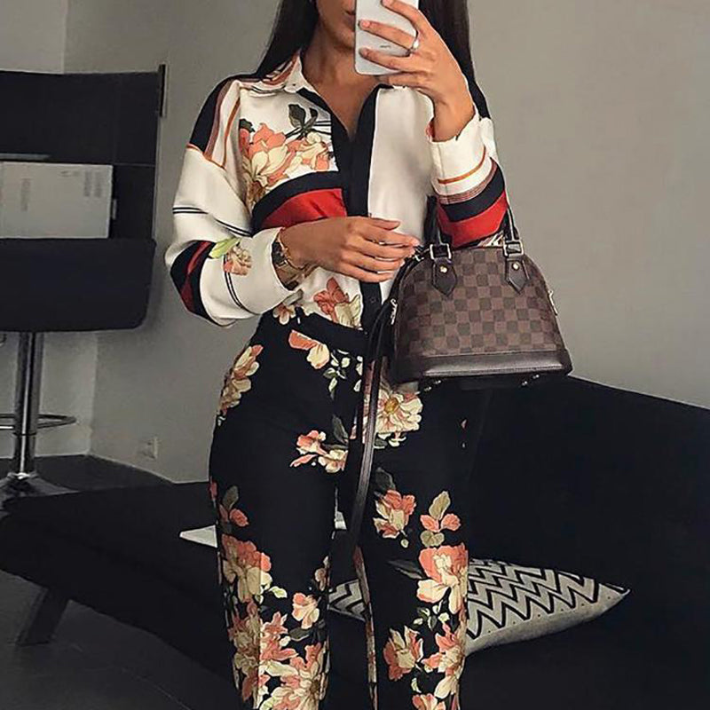 Long Sleeve Floral Summer Vintage Jumpsuit