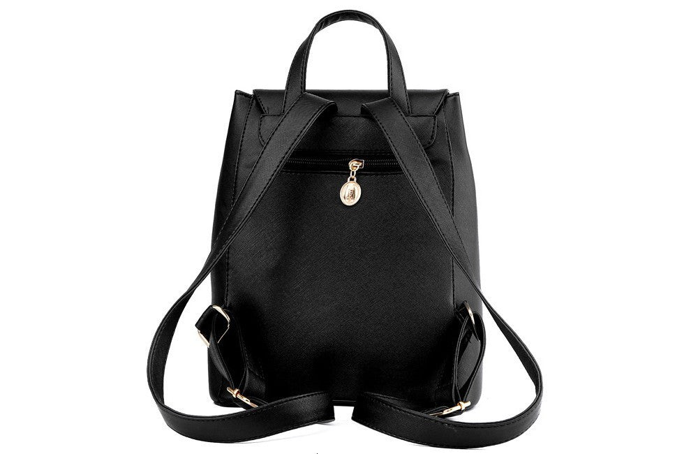 Womens Leather Fashionista Fashion Backpack Purse