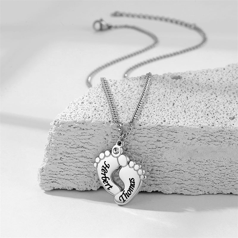 Stainless Steel Laser Carved Necklace