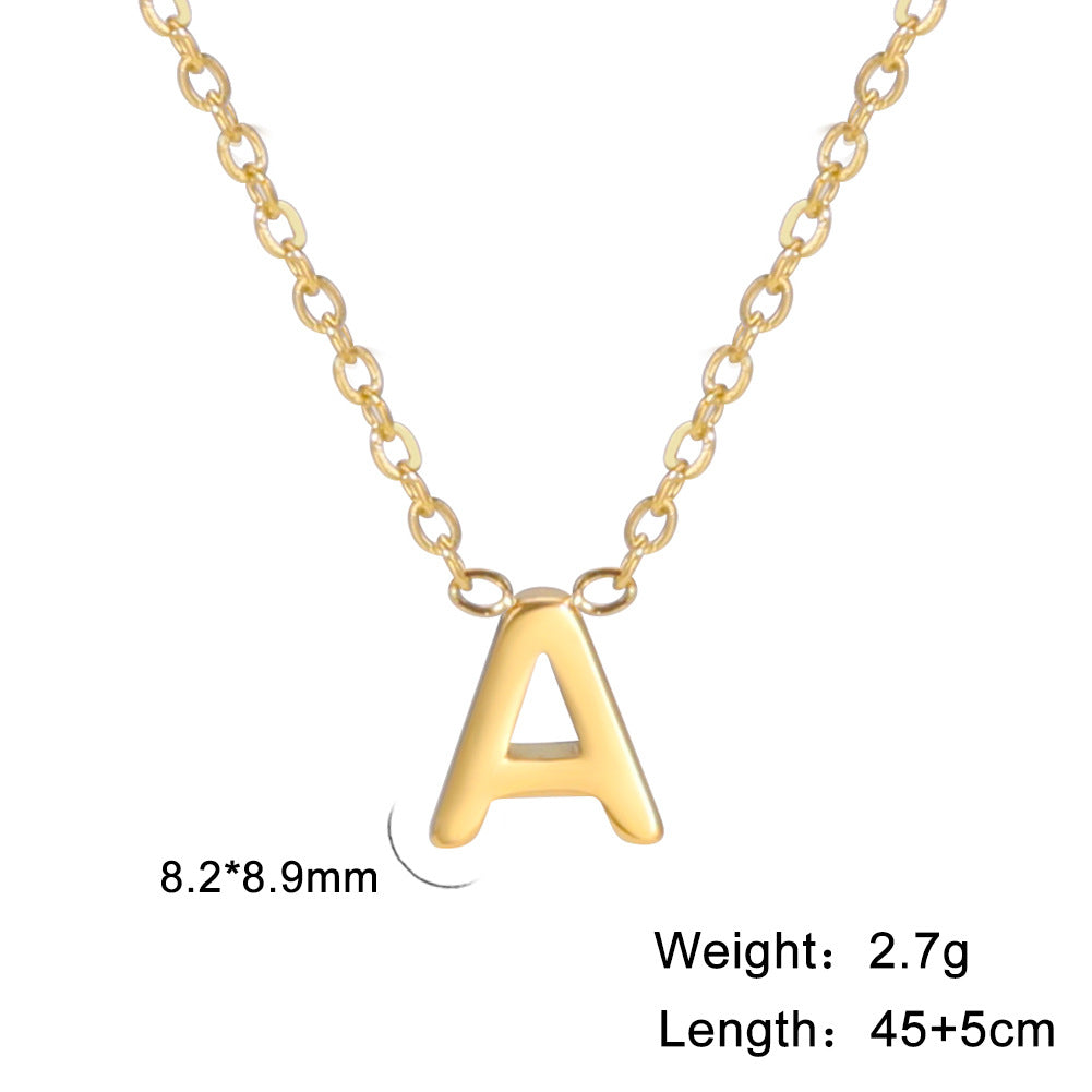 Fashion Alphabet Stainless Steel Necklace