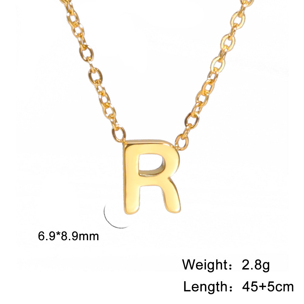 Fashion Alphabet Stainless Steel Necklace