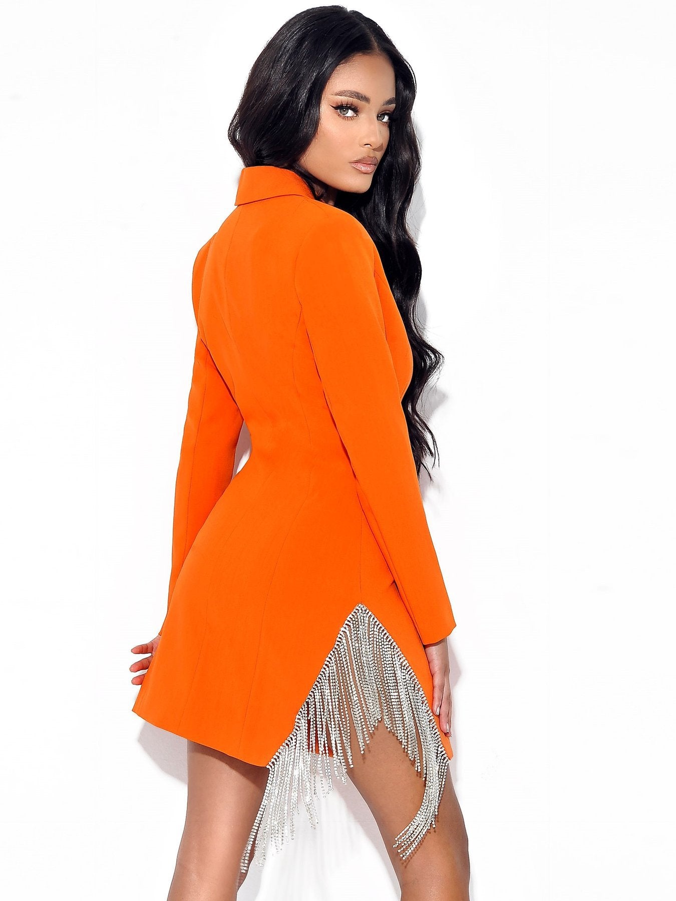 "Goddess" Long Sleeved V Neck Fashion Suit Dress