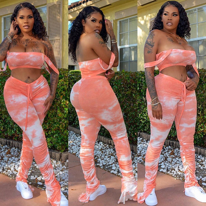 Women's Printed Multicolored Top & Bottom Set