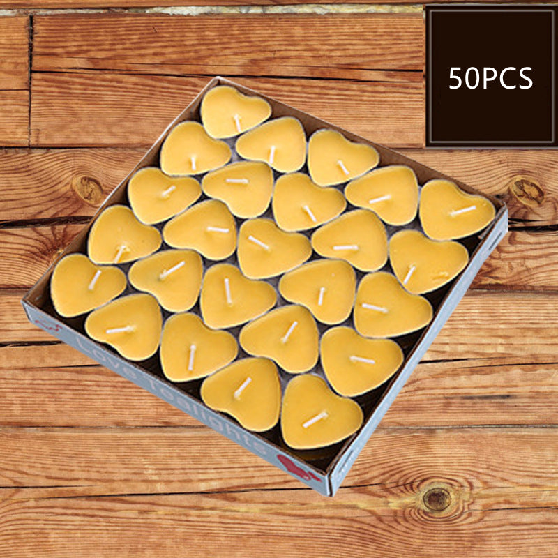 "Heart Tealight Candles 50 Piece Set"