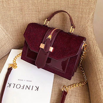 Patent Leather Crossbody Handbag