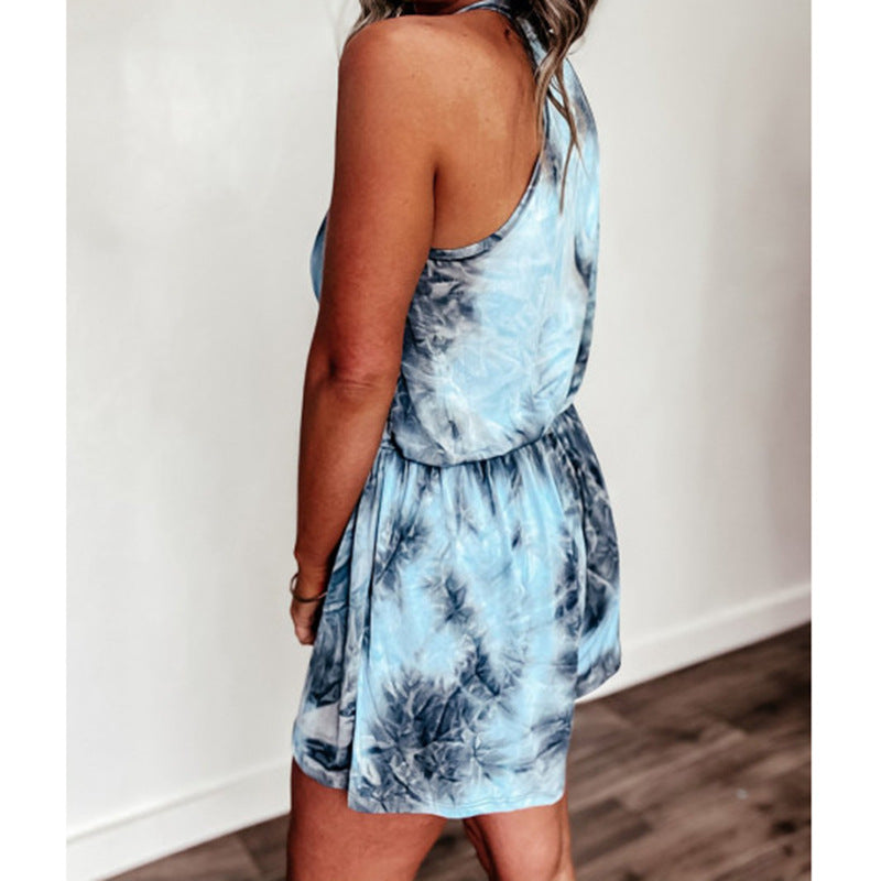 Loose Tye Die Printed Romper