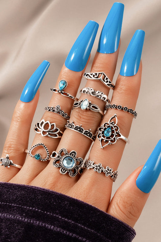 13-Piece Zinc Alloy Ring Set