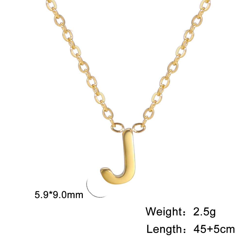 Fashion Alphabet Stainless Steel Necklace