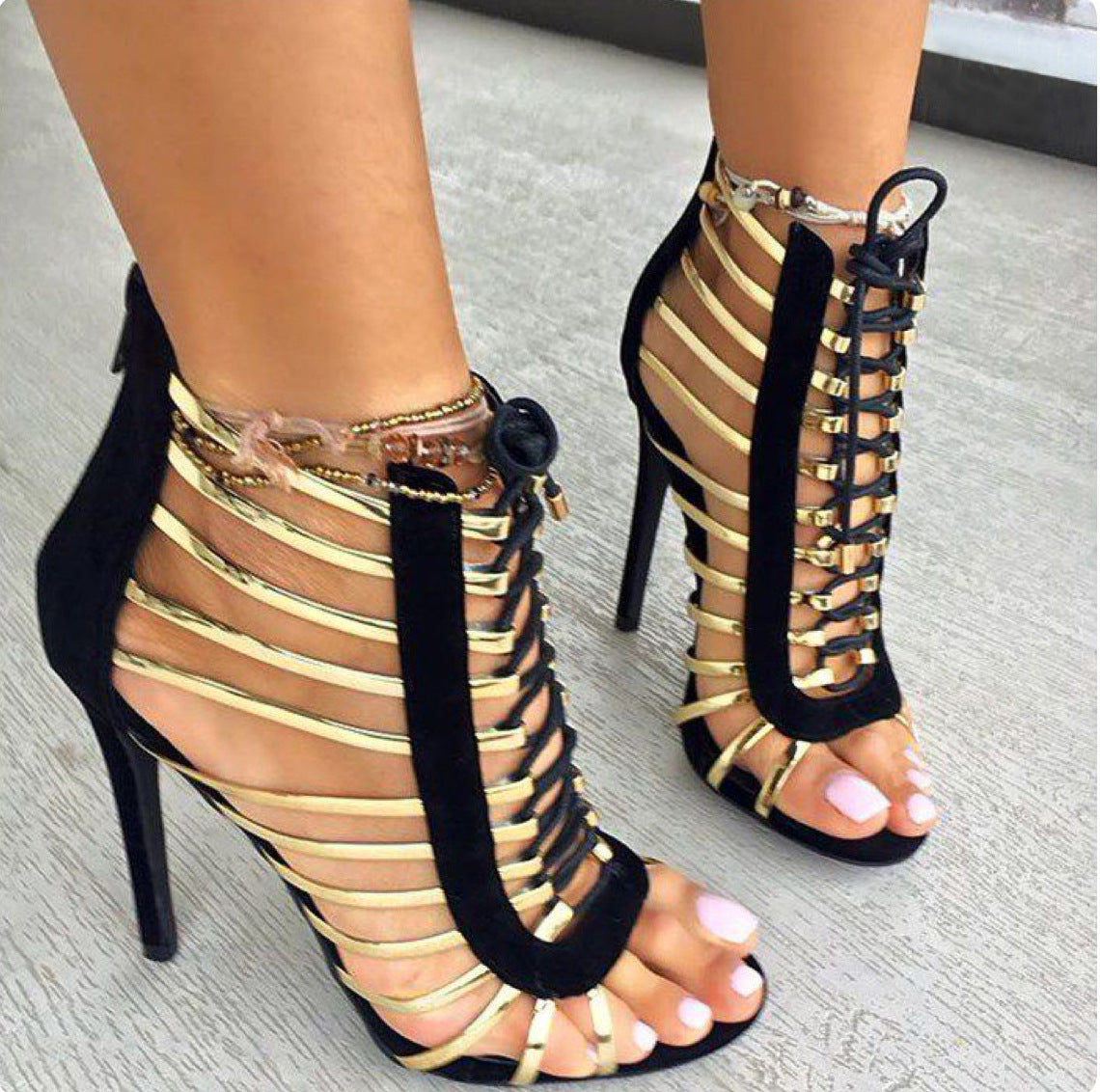 Metallic Stiletto Heels