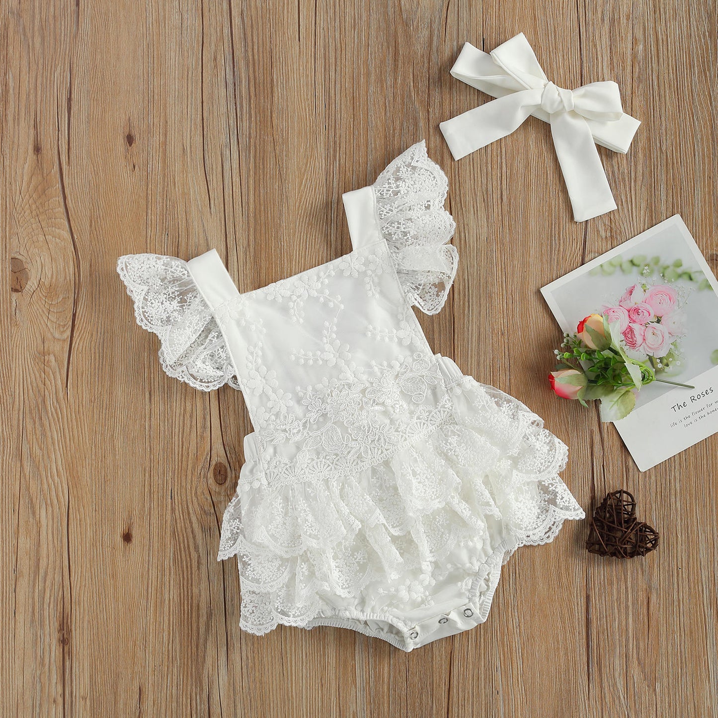 Baby Girls White Bodysuit