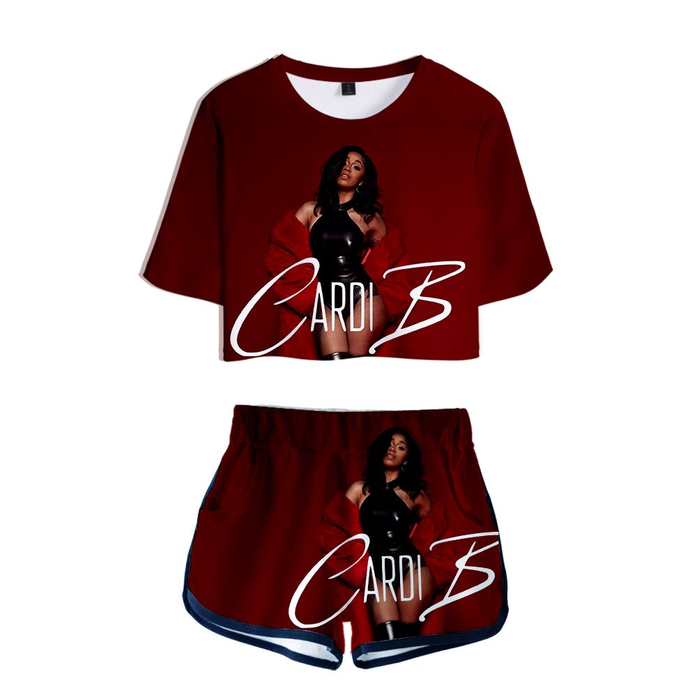 Trendy Sexy 3D Printed Short Sleeve Set