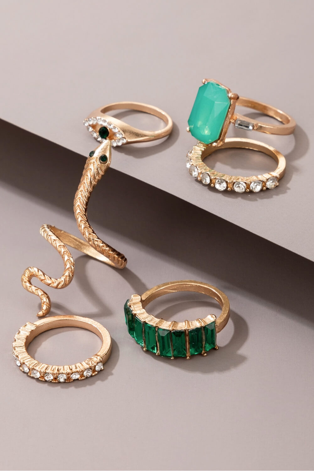 Modern 6-Piece Ring Set