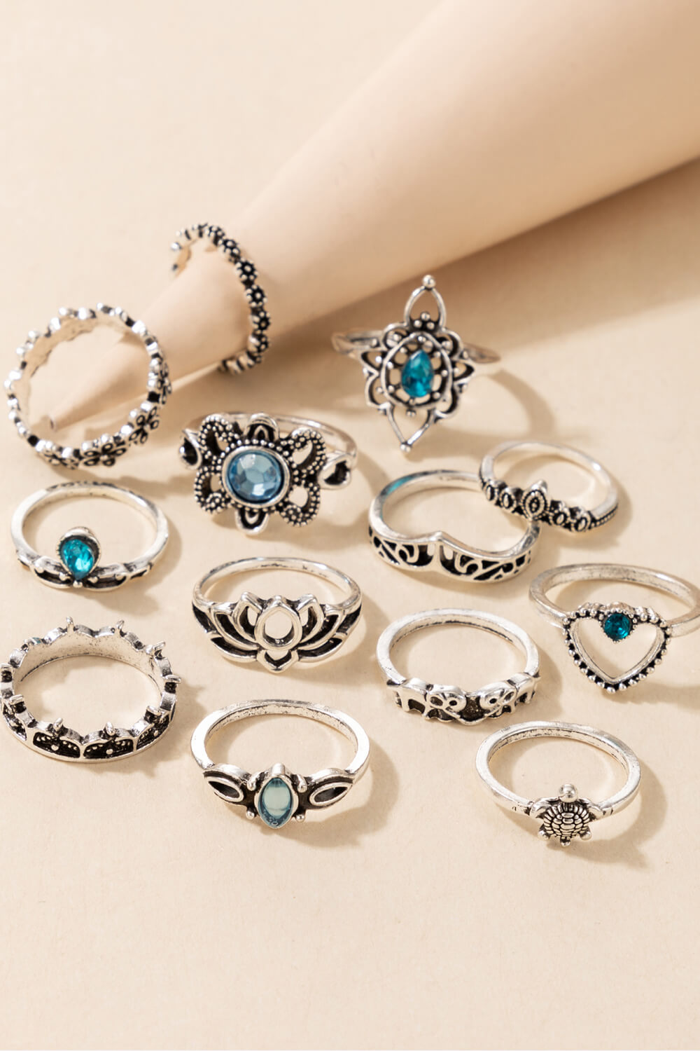 13-Piece Zinc Alloy Ring Set