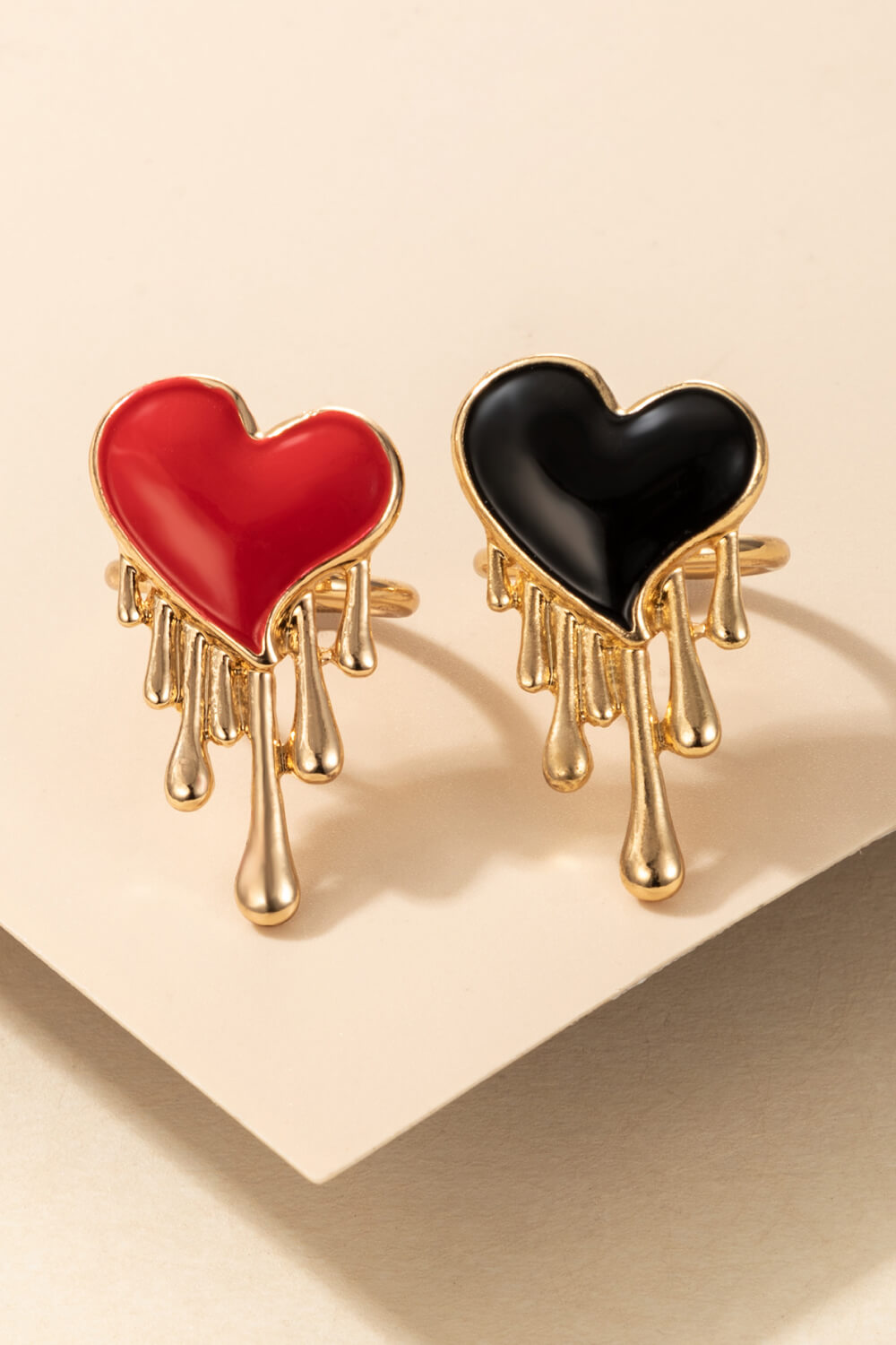 2-Piece Heart-Shape Ring Set