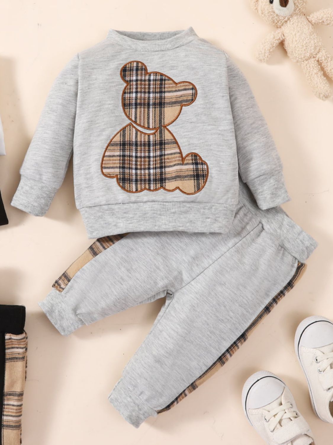 Baby Boy Bear Graphic Sweatshirt and Joggers Set