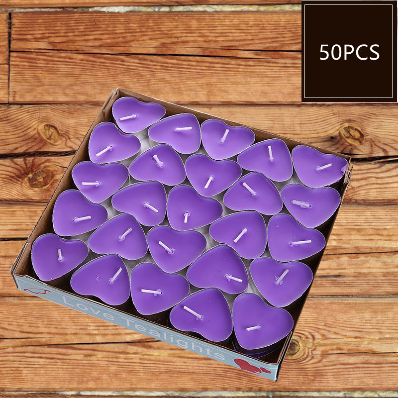 "Heart Tealight Candles 50 Piece Set"