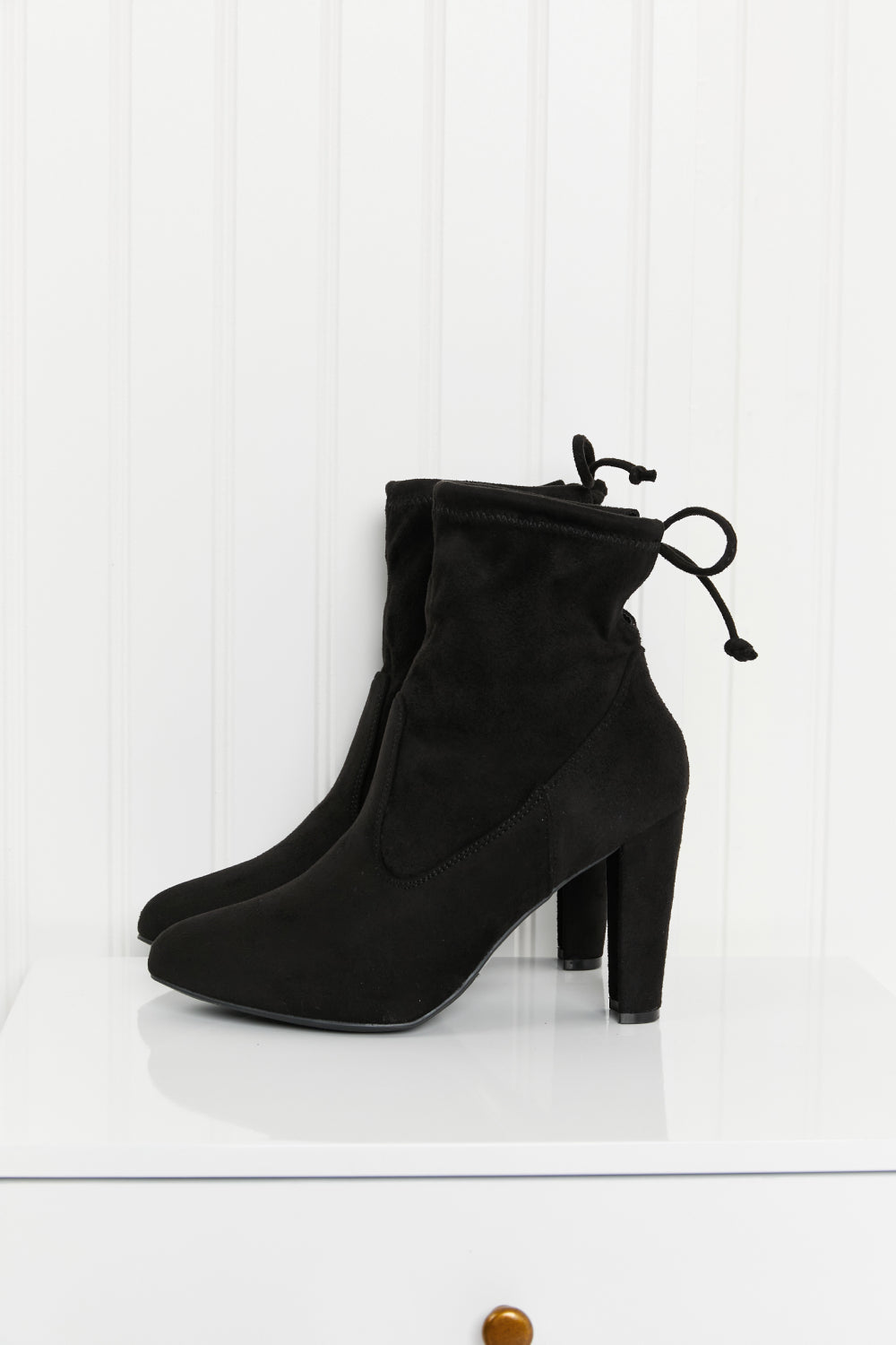 Legend Fall Mood Drawstring Heeled Ankle Booties