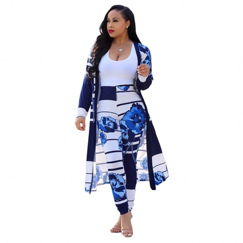 Women's Designer 2 Piece Coat and Leggings Set