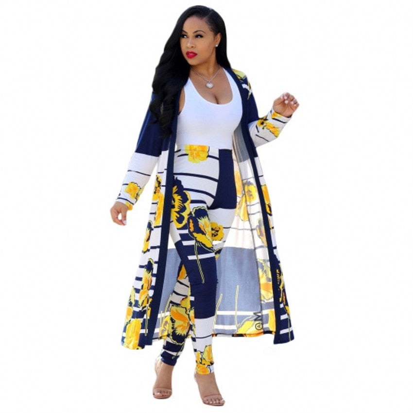 Women's Designer 2 Piece Coat and Leggings Set