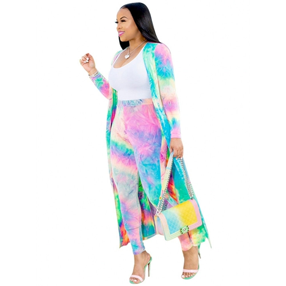 Women's Designer 2 Piece Coat and Leggings Set