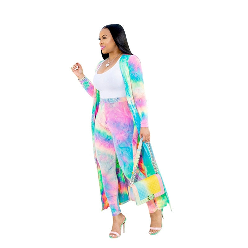 Women's Designer 2 Piece Coat and Leggings Set