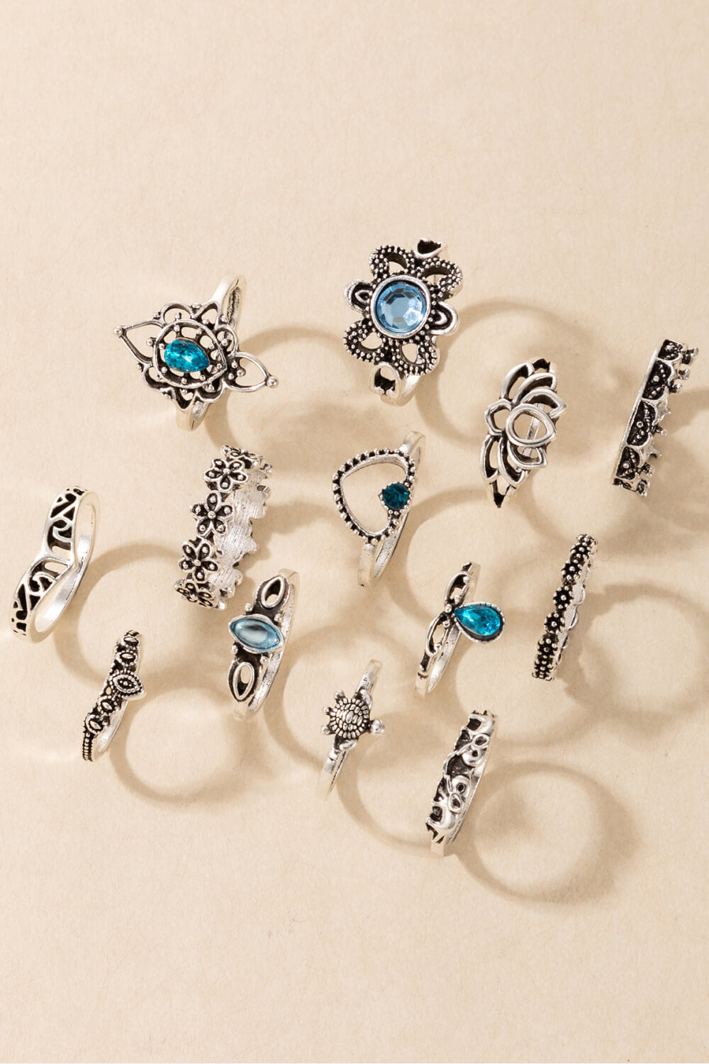 13-Piece Zinc Alloy Ring Set