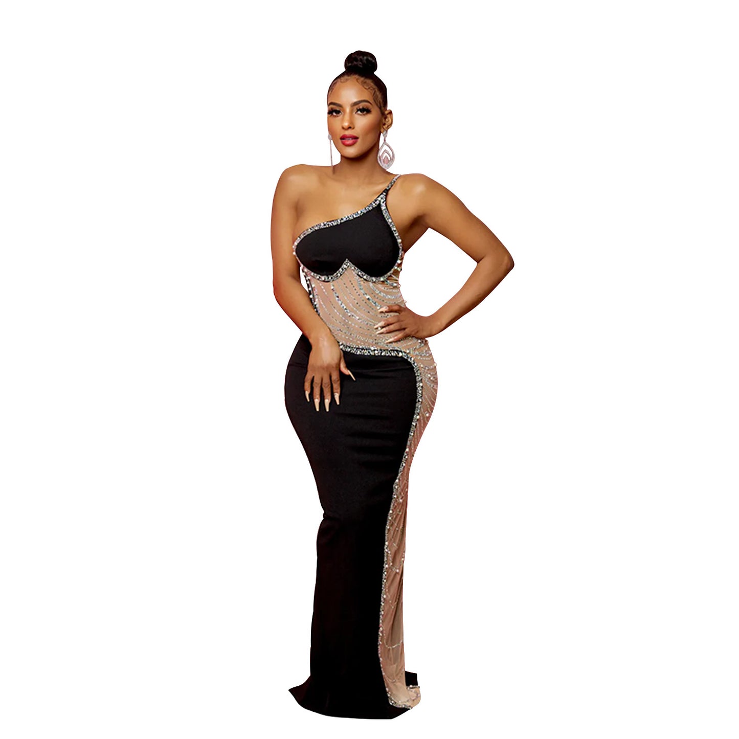 "Diamonds Are Forever" Hot Diamond Sleeveless Sling Dress
