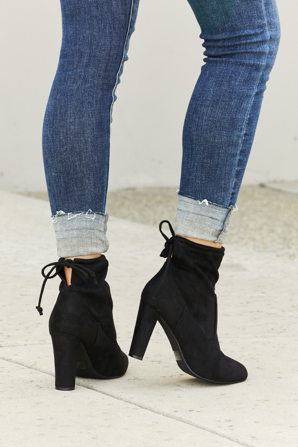 Legend Fall Mood Drawstring Heeled Ankle Booties